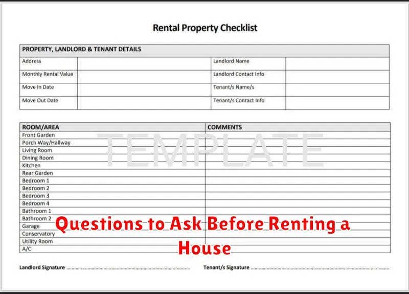 Questions to Ask Before Renting a House