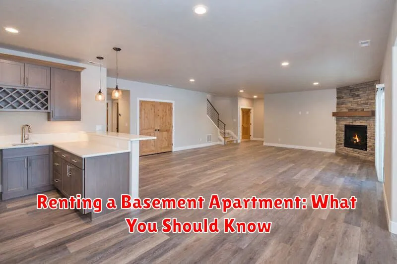 Renting a Basement Apartment: What You Should Know